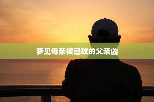 梦见母亲被已故的父亲凶