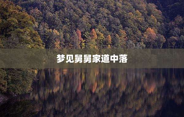 梦见舅舅家道中落
