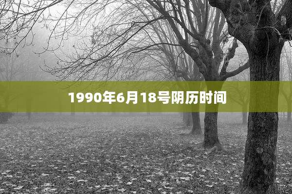 1990年6月18号阴历时间