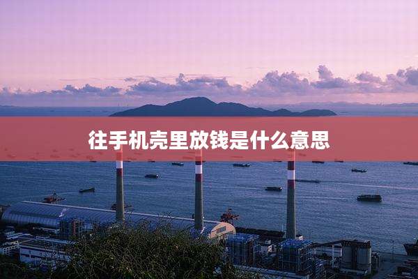 往手机壳里放钱是什么意思