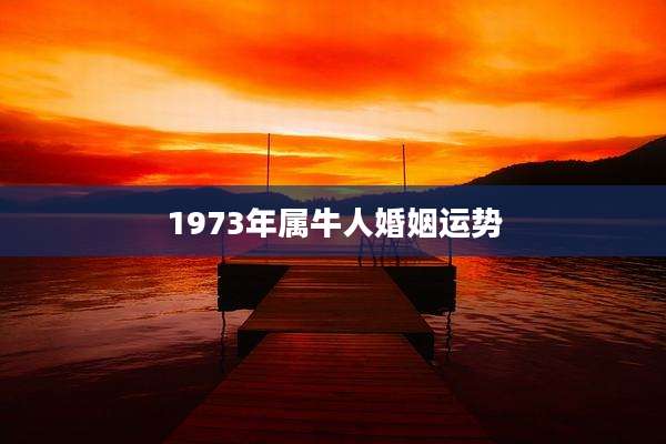 1973年属牛人婚姻运势