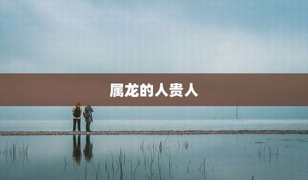 属龙的人贵人