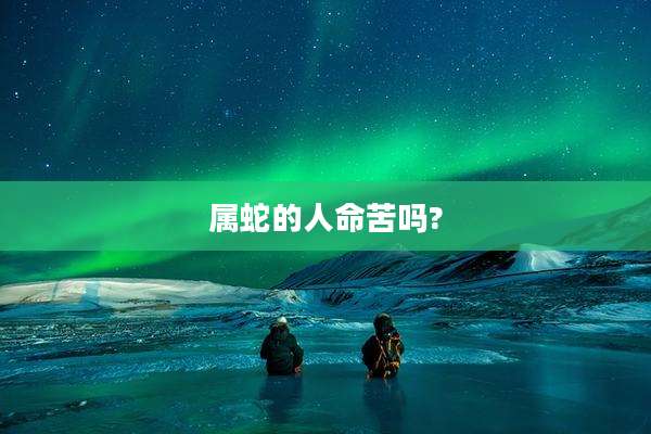 属蛇的人命苦吗?
