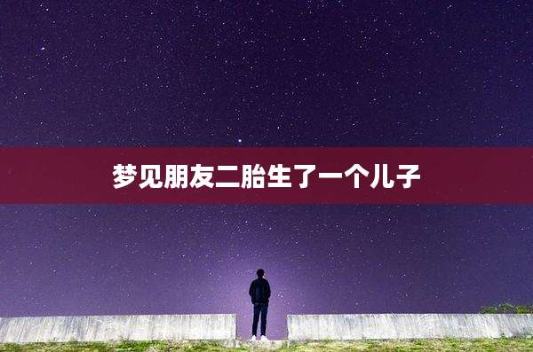 梦见朋友二胎生了一个儿子