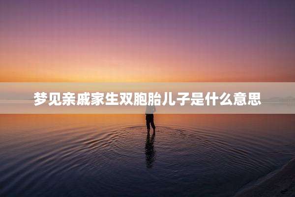 梦见亲戚家生双胞胎儿子是什么意思