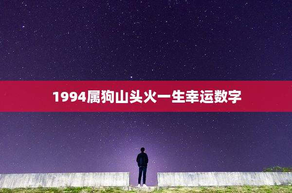1994属狗山头火一生幸运数字