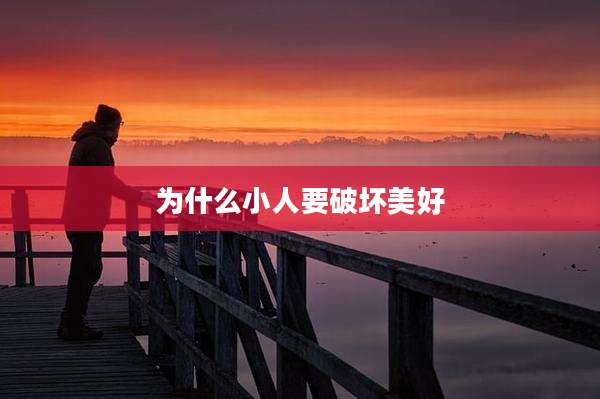 为什么小人要破坏美好