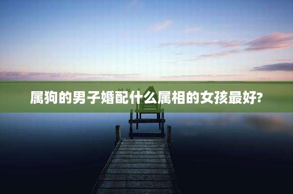 属狗的男子婚配什么属相的女孩最好?