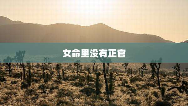 女命里没有正官