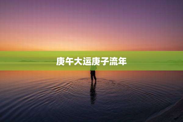 庚午大运庚子流年