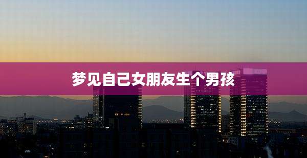 梦见自己女朋友生个男孩