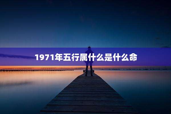 1971年五行属什么是什么命