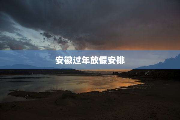 安徽过年放假安排