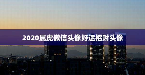 2020属虎微信头像好运招财头像