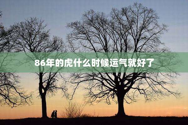 86年的虎什么时候运气就好了