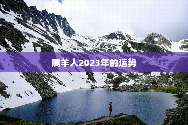 属羊人2023年的运势