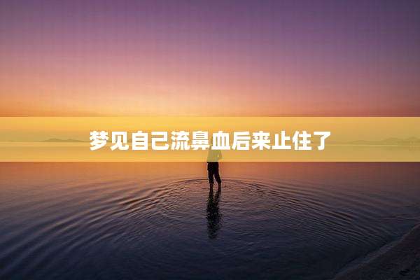 梦见自己流鼻血后来止住了
