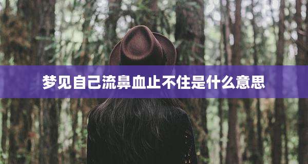 梦见自己流鼻血止不住是什么意思