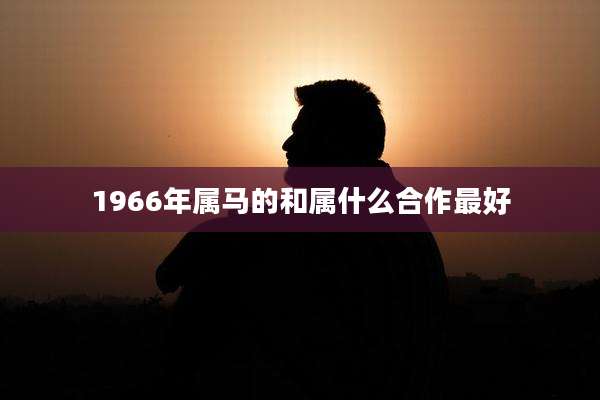 1966年属马的和属什么合作最好