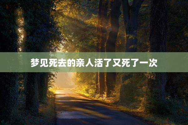 梦见死去的亲人活了又死了一次