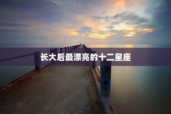 长大后最漂亮的十二星座