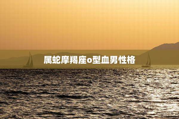 属蛇摩羯座o型血男性格