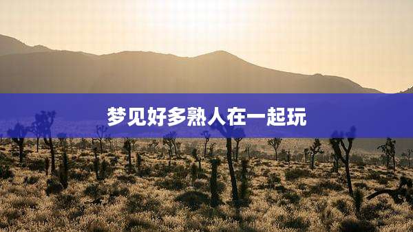梦见好多熟人在一起玩