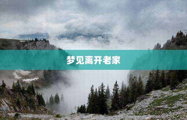 梦见离开老家