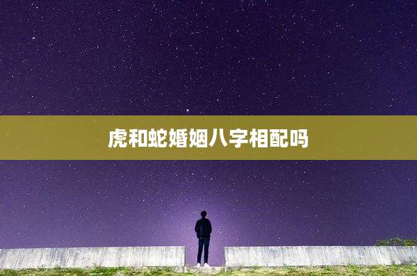 虎和蛇婚姻八字相配吗
