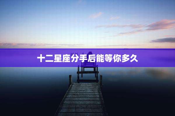十二星座分手后能等你多久