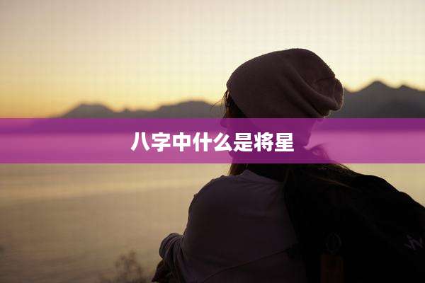 八字中什么是将星