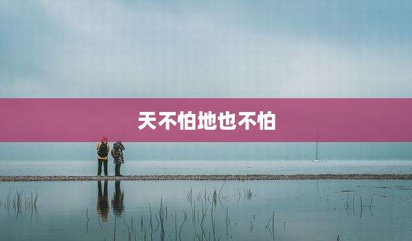 天不怕地也不怕