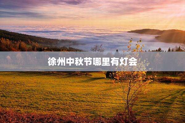 徐州中秋节哪里有灯会