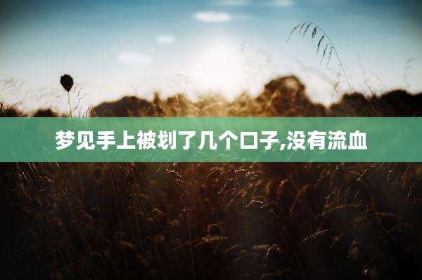 梦见手上被划了几个口子,没有流血