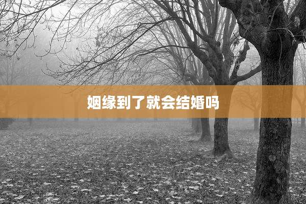 姻缘到了就会结婚吗