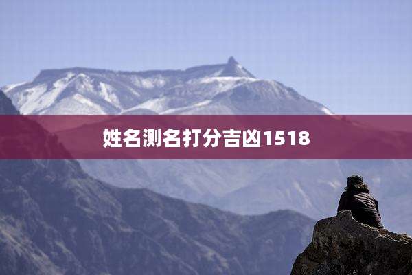 姓名测名打分吉凶1518