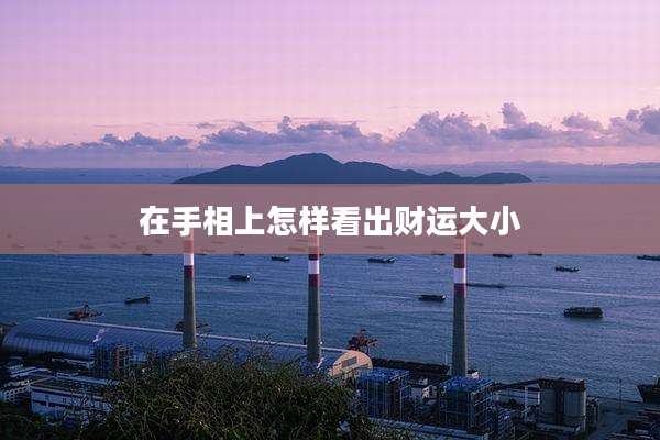 在手相上怎样看出财运大小