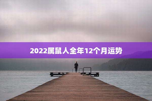 2022属鼠人全年12个月运势