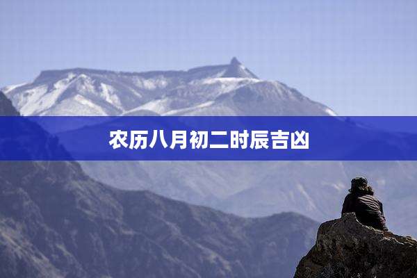农历八月初二时辰吉凶