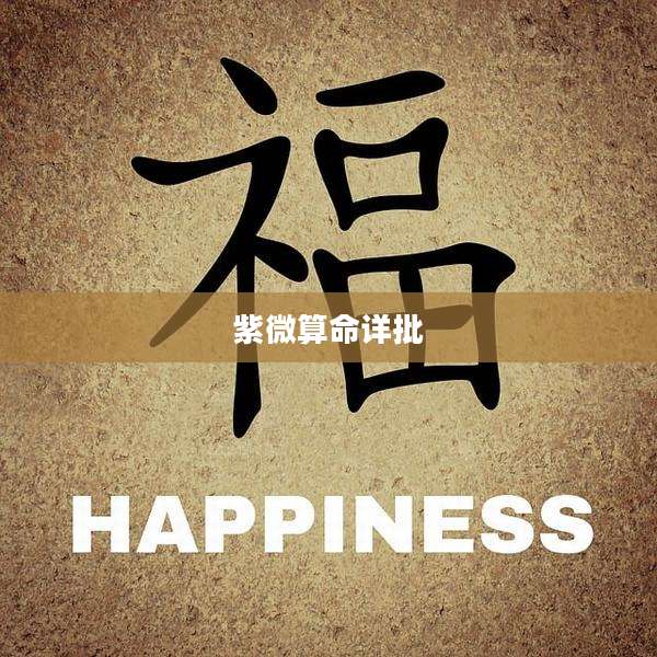 紫微算命详批