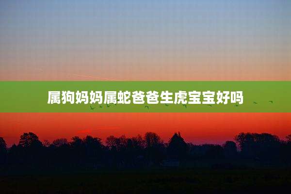 属狗妈妈属蛇爸爸生虎宝宝好吗