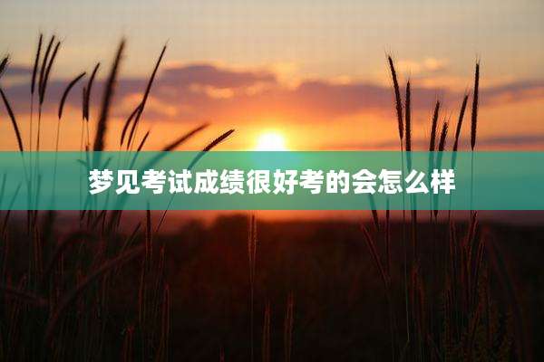 梦见考试成绩很好考的会怎么样