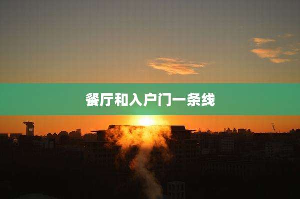 餐厅和入户门一条线