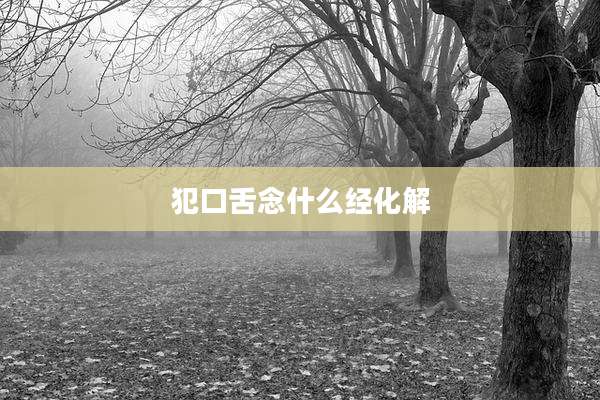 犯口舌念什么经化解