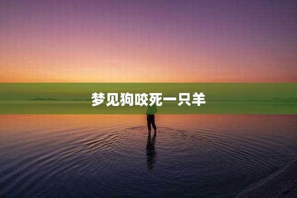 梦见狗咬死一只羊