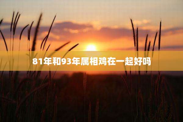 81年和93年属相鸡在一起好吗