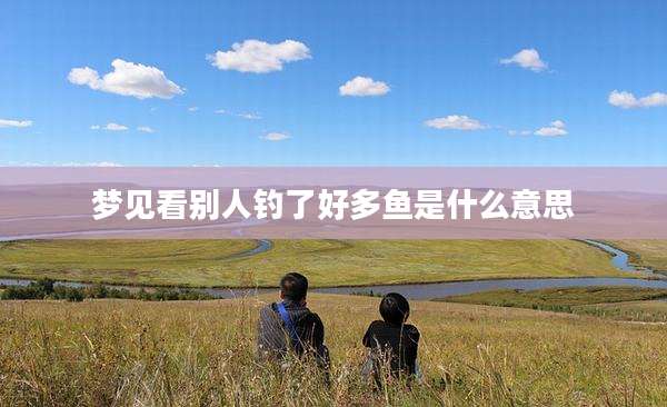 梦见看别人钓了好多鱼是什么意思