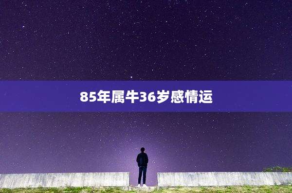 85年属牛36岁感情运