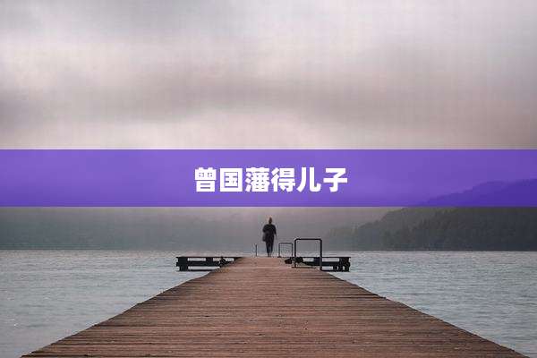 曾国藩得儿子
