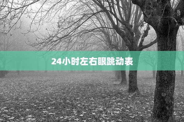 24小时左右眼跳动表